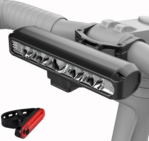 Super Bright Bike Lights for Night Riding, High Lumen Bicycle Light Front and Rear, USB C Rechargeable Bike Headlight and Tail Light Set, LED Bar Light for MTB Mountain Road Bicycle in Kuwait