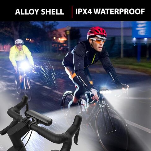 Super Bright Bike Lights for Night Riding, High Lumen Bicycle Light Front and Rear, USB C Rechargeable Bike Headlight and Tail Light Set, LED Bar Light for MTB Mountain Road Bicycle in Kuwait