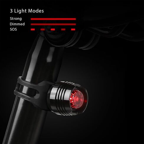 Front Light LED Bike Bicycle Cycle 1 Pair Zoomable Torch Front Light and Bicycle Rear Light Set in Saudi Arabia