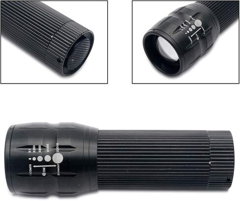 Front Light LED Bike Bicycle Cycle 1 Pair Zoomable Torch Front Light and Bicycle Rear Light Set in Saudi Arabia