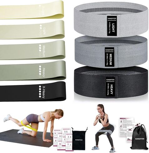 Non-Slip Fabric Resistance Bands for Working Out, Loop Exercise Bands for Booty Leg, Butt, Glute, Stretch Workout Bands for Women & Men, Hip Elastic Bands for Home Gym Fitness, Yoga, Pilates in Kuwait