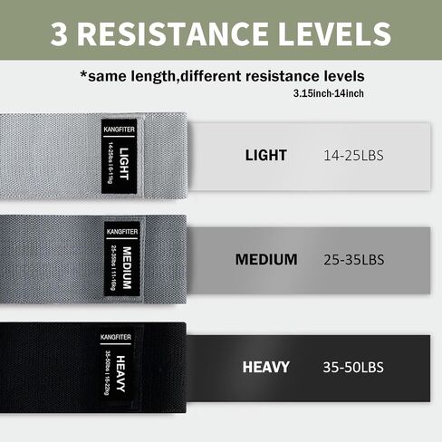 Non-Slip Fabric Resistance Bands for Working Out, Loop Exercise Bands for Booty Leg, Butt, Glute, Stretch Workout Bands for Women & Men, Hip Elastic Bands for Home Gym Fitness, Yoga, Pilates in Kuwait