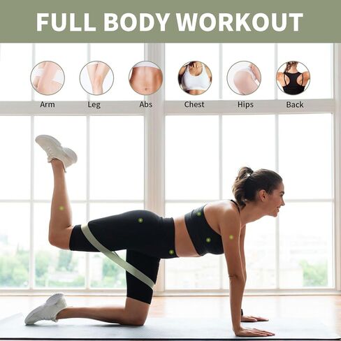 Non-Slip Fabric Resistance Bands for Working Out, Loop Exercise Bands for Booty Leg, Butt, Glute, Stretch Workout Bands for Women & Men, Hip Elastic Bands for Home Gym Fitness, Yoga, Pilates in Kuwait