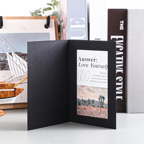 Fainne 200 Pack Photo Folders Cardboard Picture Frame Photo Frame Note Cards Cardboard Folders Paper Greeting Cards Inserts for Portraits Christmas Wedding Graduation (4 x 6 Inch,White) in Saudi Arabia