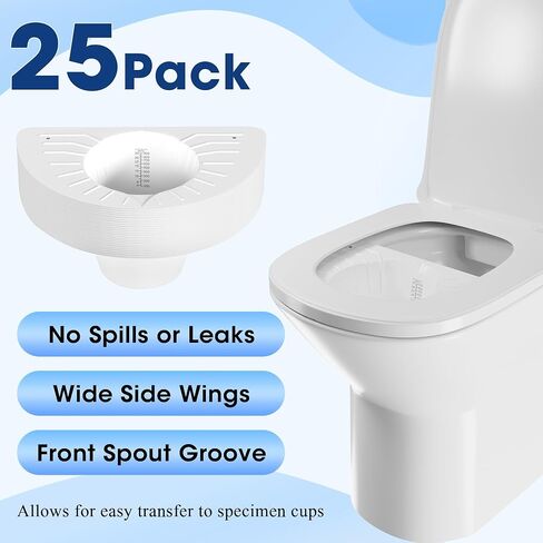 Urine Hats for Toilets, Specimen Collection Pan, Universal Toilet Hats to Catch Urine, 6 Pack 30oz/900cc Pee Urinal Sample Cup Containers for Women and Elderly in Saudi Arabia
