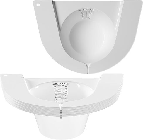 Urine Hats for Toilets, Specimen Collection Pan, 27oz/800cc Universal Toilet Hats to Catch Urine, Pee Urinal Sample Cup Containers for Women and Elderly, Pack of 6 in Saudi Arabia