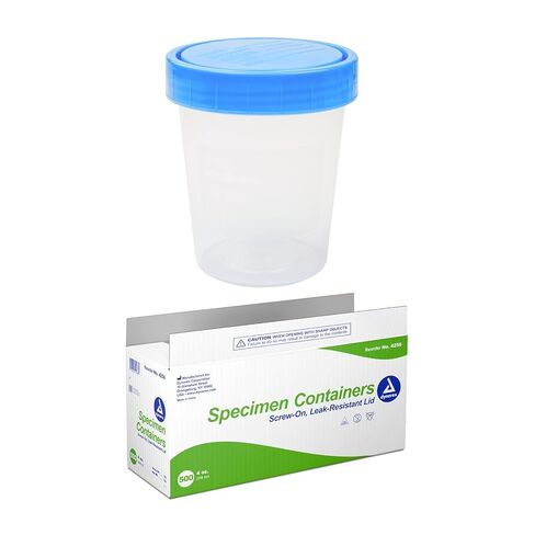 حاويات عينة Dynarex 4256 ، كوب عينة 4 أوقية معبأة ، مع تعبئة السائبة مع غطاء المسمار المقاوم للتسرب ، حزمة 500 in Saudi Arabia