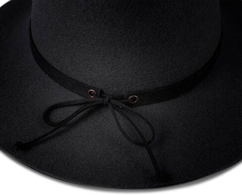 Lucky Brand Women's Wool Fedora Wide Brim Adjustable Hat with Faux Suede Tie (One Size Fits Most), Olive in Saudi Arabia