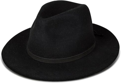 Lucky Brand Women's Wool Fedora Wide Brim Adjustable Hat with Faux Suede Tie (One Size Fits Most), Olive in Saudi Arabia