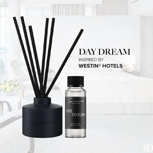 Day Dream Reed Diffuser - Black Glass | 100ml | Long-Lasting Home Fragrance | Includes Reed Sticks & 120ml Day Dream Reed Diffuser Oil in Saudi Arabia