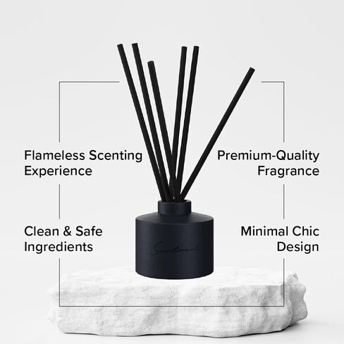 Day Dream Reed Diffuser - Black Glass | 100ml | Long-Lasting Home Fragrance | Includes Reed Sticks & 120ml Day Dream Reed Diffuser Oil in Saudi Arabia
