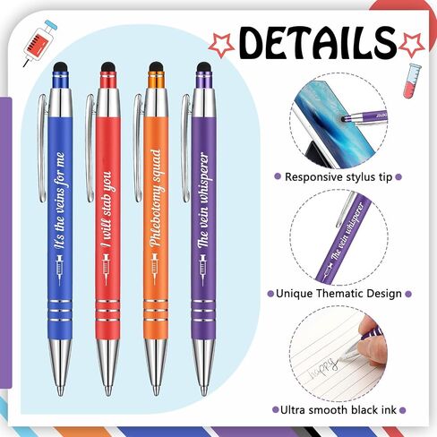 12 PCS Phlebotomist Week Gifts Phlebotomy Pen Essentiales Higds التخرج للنساء in Saudi Arabia