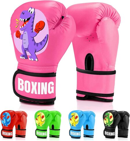 Kids Boxing Gloves for Boys & Girls, Youth Boxing Training Gloves for Kids Age 3 to 9 Years, 4OZ Training Sparring Gloves for Punching Bag Kickboxing Muay Thai MMA in Saudi Arabia