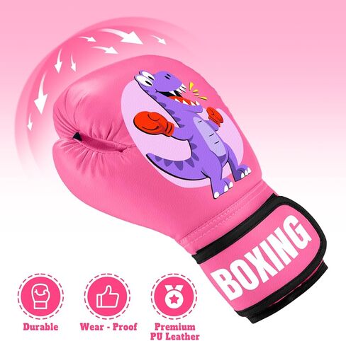 Kids Boxing Gloves for Boys & Girls, Youth Boxing Training Gloves for Kids Age 3 to 9 Years, 4OZ Training Sparring Gloves for Punching Bag Kickboxing Muay Thai MMA in Saudi Arabia