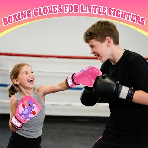 Kids Boxing Gloves for Boys & Girls, Youth Boxing Training Gloves for Kids Age 3 to 9 Years, 4OZ Training Sparring Gloves for Punching Bag Kickboxing Muay Thai MMA in Saudi Arabia