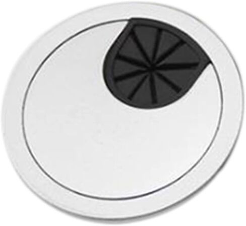 Desk Hole Cover Table Cable Grommet, 1Pcs Desk Wire Hole Cover Base Computer Gromet Table Cable Outlet Port Surface Line Box Furniture Hardwar(Grey,80mm)(Sand Silver,53mm) in Saudi Arabia