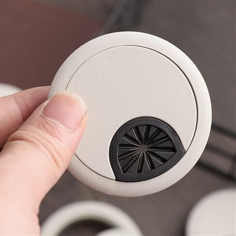 Desk Hole Cover Table Cable Grommet, 2pc 50/53/60mm Round PC Computer Desk Plastic Grommet Cable Hole Covers Outlet Port Wire Rack Organizer Cable Clamp Wire Management(50mm)(50mm) in Saudi Arabia