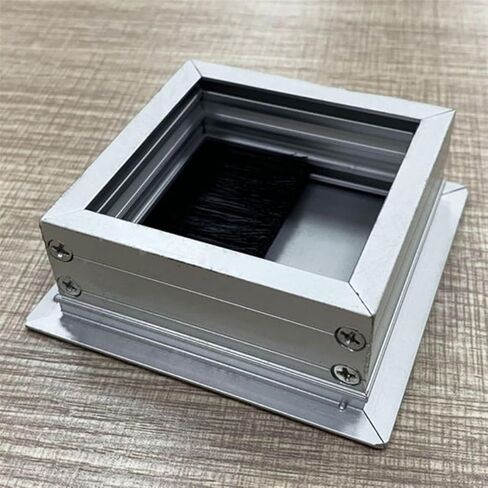 Desk Hole Cover Table Cable Grommet, Office Hardware Matt Black Rectangle Wire Cable Grommet Aluminum Square Table Desk Grommet with Multiple Sizes(80x80mm)(280x80mm) in Saudi Arabia