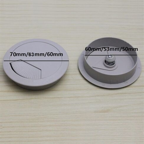 Desk Hole Cover Table Cable Grommet, 4pcs/Pack 60mm 53mm 50mm Computer Desk Table Grommet Wire Hole Cover(Grey Color,Desk Hole 50mm)(Black Color,Desk Hole 60mm) in Saudi Arabia