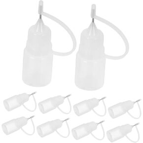 Valiclud 10pcs الضغط على زجاجات دقة الزجاجات لصق الغراء لحرف DIY للزيوت وتصميم تسرب الصيغ السائل للتطبيق الدقيق in Kuwait