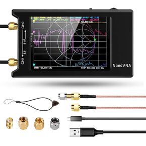 NanoVNA-H4 Vector Network Analyzer 10k-1.5GHz with 4"Touchscreen for Antenna Analyzer HF VHF UHF Standing Wave Measuring S Parameters Voltage Standing Wave Ratio Phase Delay Smith Chart in Kuwait