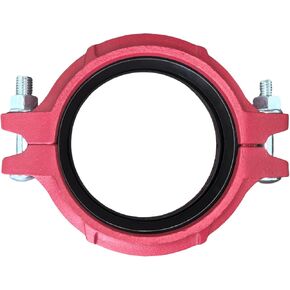 4 Inch (NPS 4") Flexible Grooved Coupling - Ductile Iron, UL/FM Certified for 4.5" OD Fire Sprinkler Pipes (Wet/Dry Systems), Moderate Pressure 2.5Mpa/360 PSI (DN100(NPS 4")) in Saudi Arabia