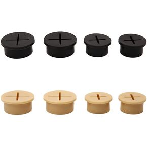 Metal Cable Grommet, 20 Pcs Flexible Silicone Cable Cord Grommets Rubber Grommets for Table Desktop Hole Cover TV Console and Furnitures Hole Cover(Black,25mm) in Kuwait