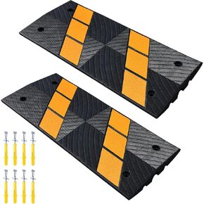 OrangeStar 72" Driveway Curb Ramps, Heavy Duty Rubber Bridge Curbside Threshold Ramp w/Bolts for Car, Truck, Scooter, Wheelchair Mobility(36" x2Packs) in Kuwait