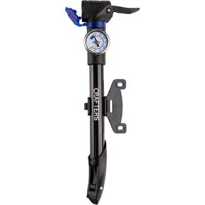 Pump Mini Pump - محمول وتصميم للضوء | ارتفاع الضغط 160 PSI الضخ | Presta & Schrader Valve Compatibility | مقياس قابلية للقراءة بسهولة | شملت مقاطع إطار الدراجة in Kuwait