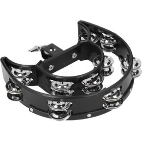 RiToEasysports Hi Hat Tambourine Drum Set, Stainless Steel Bells Multifunctional Hand Bell Rattle Loose Double Row KTV for Drummers Guitarists in Saudi Arabia