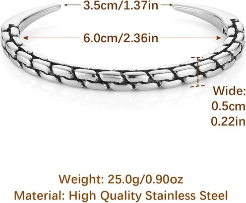 HZMAN Dragon Claw Bracelet for Men Gothic Punk Stainless Steel Cuff Bracelet Biker Bracelet Jewelry Gift in Saudi Arabia
