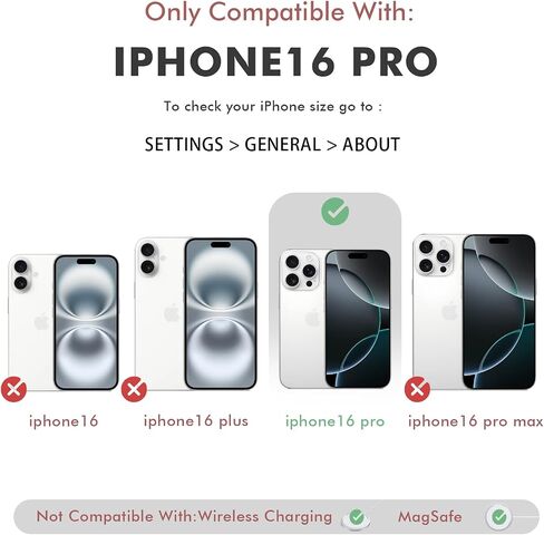 LAMEEKU for iPhone 16 Pro Max Case Wallet for Magsafe, Magnetic Card Holder Leather Crossbody Case with Phone Grip Stand for Women for iPhone 16 Pro Max 6.9'' White in Saudi Arabia