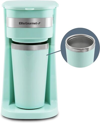 HyperChiller EHC210N Iced/Hot Coffee Maker, K-Cup or Coffee Grounds, 8, 10 or 12oz Pours, Removable K-Cup Holder and Reusable Mesh Filter, Drip tray, Black/Stainless-Steel in Kuwait