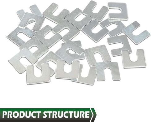 GRAND ORANGE 24Pcs Auto Body & Fender Alignment Shims Set 1/16" & 1/8" Thick- 3/8" Slot- 24 shims in Saudi Arabia