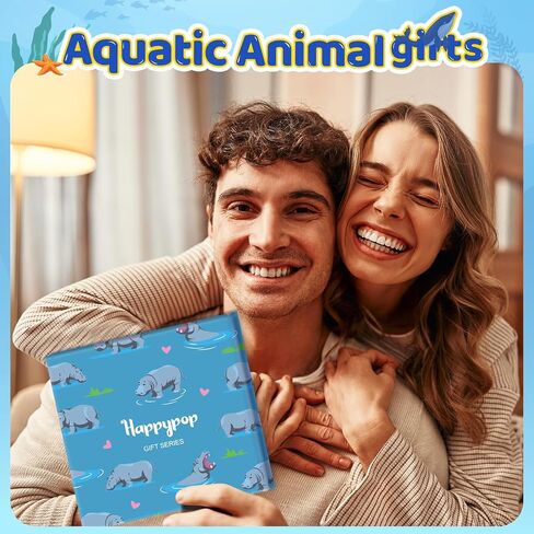 HAPPYPOP Hippo Gifts for Men Women - Hippo Socks Hippopotamus Socks Animal Lover Gifts in Saudi Arabia