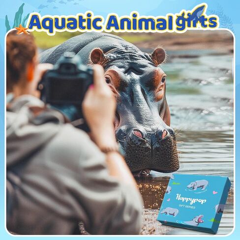 HAPPYPOP Hippo Gifts for Men Women - Hippo Socks Hippopotamus Socks Animal Lover Gifts in Saudi Arabia
