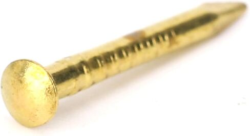 Gold Small Nails, 100PCS Hardware Nails Assortment Kit, Round Head Brass Nail, Tiny Finishing Nails Accessories for Household Wood Picture Hanging String Art (10mm Long) in Kuwait