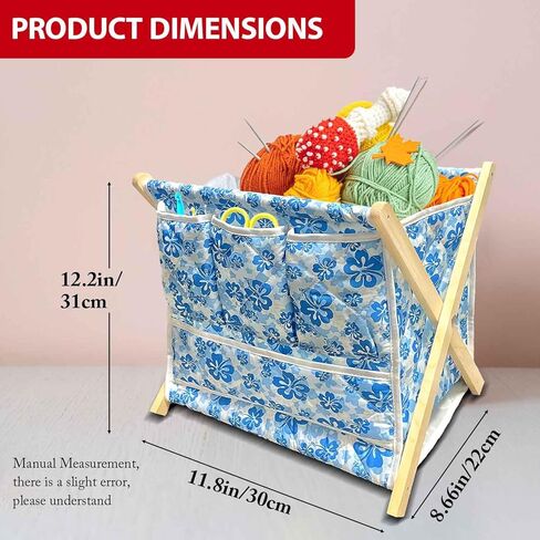 Yarn Storage Organizer for Yarn Skeins，Crochet Bag Organizer for Crochet Hooks Knitting Needles，Crochet Accessories, Crocheting & Knitting Gifts in Kuwait
