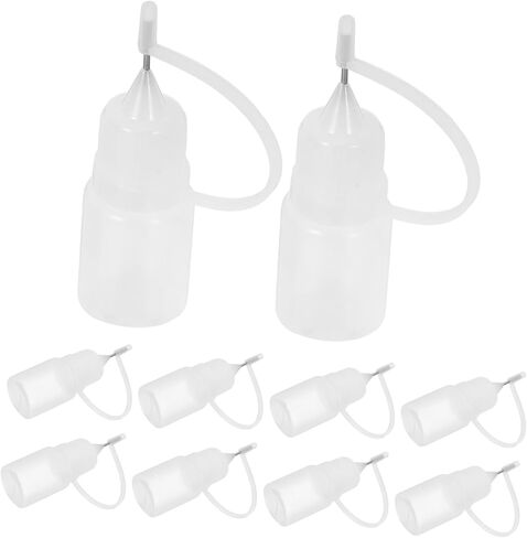 Valiclud 10pcs الضغط على زجاجات دقة الزجاجات لصق الغراء لحرف DIY للزيوت وتصميم تسرب الصيغ السائل للتطبيق الدقيق in Kuwait