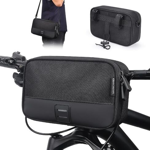 GXCROR Bike Handlebar Bag,Small Front Bike Bags with Shoulder Strap,Bicycle Bag Professional Cycling Accessories in Saudi Arabia