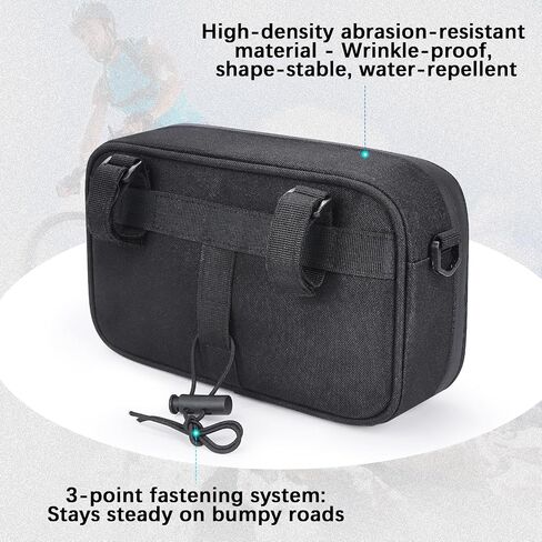 GXCROR Bike Handlebar Bag,Small Front Bike Bags with Shoulder Strap,Bicycle Bag Professional Cycling Accessories in Saudi Arabia