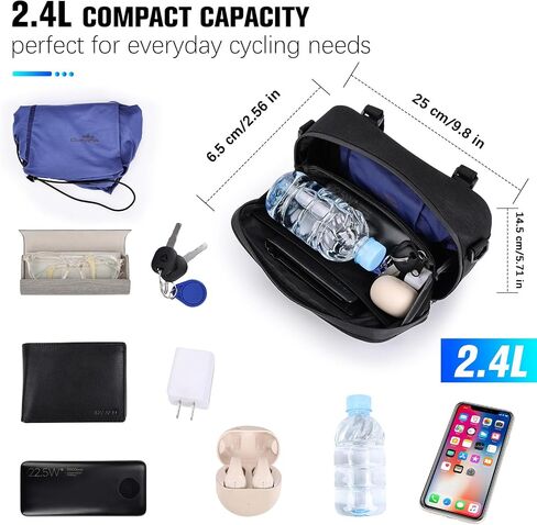 GXCROR Bike Handlebar Bag,Small Front Bike Bags with Shoulder Strap,Bicycle Bag Professional Cycling Accessories in Saudi Arabia