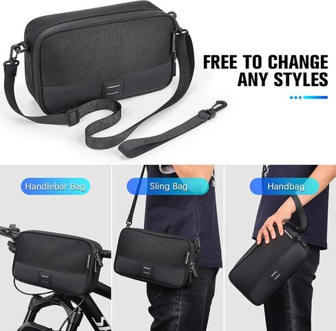 GXCROR Bike Handlebar Bag,Small Front Bike Bags with Shoulder Strap,Bicycle Bag Professional Cycling Accessories in Saudi Arabia