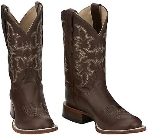 Justin Men's Western Boot Round Toe Brown 10 1/2 D(M) US in Saudi Arabia