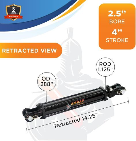 2.5x16 أسطوانة هيدروليكية - 2.5 تجويف 16 ضربة قضيب مزدوجة قضيب القضيب الأسطوانة الهيدروليكية 2500 رطل. in Kuwait