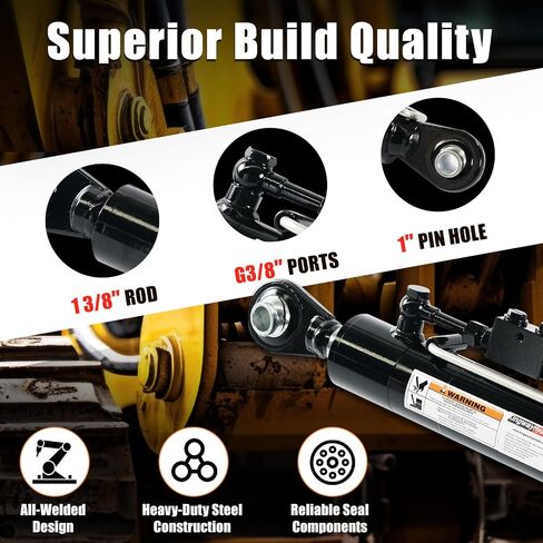 Kingway Hydraulic Top Link Cat. 1-1 مع قفل كتلة دقيقة. 19 11/16 "→ Max. 28" مع 2 × خراطيم السكتة الدماغية. 8 5/16 " - قوة دفع 12500 رطل ، 8700 رطل قوة سحب ، صمامات فحص مزدوجة in Kuwait