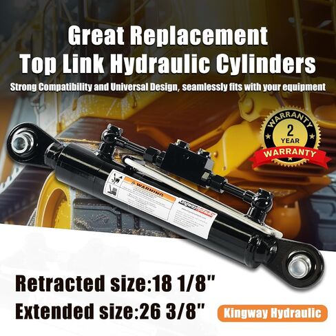 Kingway Hydraulic Top Link Cat. 1-1 مع قفل كتلة دقيقة. 19 11/16 "→ Max. 28" مع 2 × خراطيم السكتة الدماغية. 8 5/16 " - قوة دفع 12500 رطل ، 8700 رطل قوة سحب ، صمامات فحص مزدوجة in Kuwait
