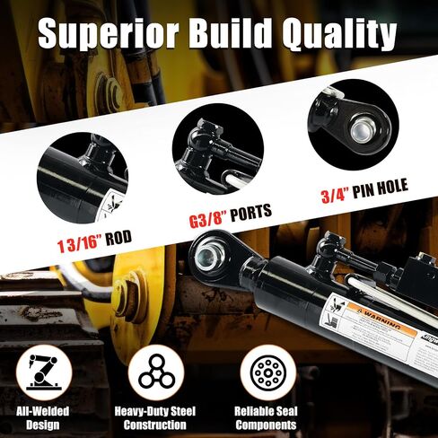 Kingway Hydraulic Top Link Cat. 1-1 مع قفل كتلة دقيقة. 19 11/16 "→ Max. 28" مع 2 × خراطيم السكتة الدماغية. 8 5/16 " - قوة دفع 12500 رطل ، 8700 رطل قوة سحب ، صمامات فحص مزدوجة in Kuwait