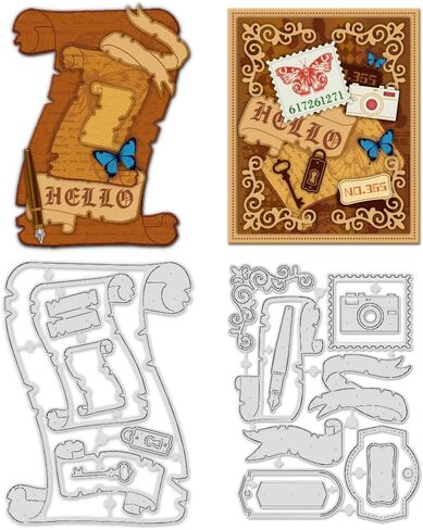 INFUNLY 2PCS Tree Branch Cutting Dies for Card Making Background Wall Metal Die Cuts Birds Tree Cutting Dies Embossing Stencils Templates for DIY Scrapbooking Craft Album Paper Card Decor in Saudi Arabia