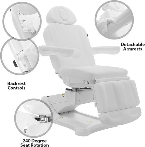 SKINACT Malibu Electric Medical Spa Treatment Table (White) in Kuwait